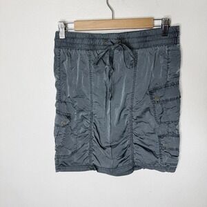 New XCVI Marley Ruched Sporty Cargo Mini Skirt Silken Pine Pigment Women's XS